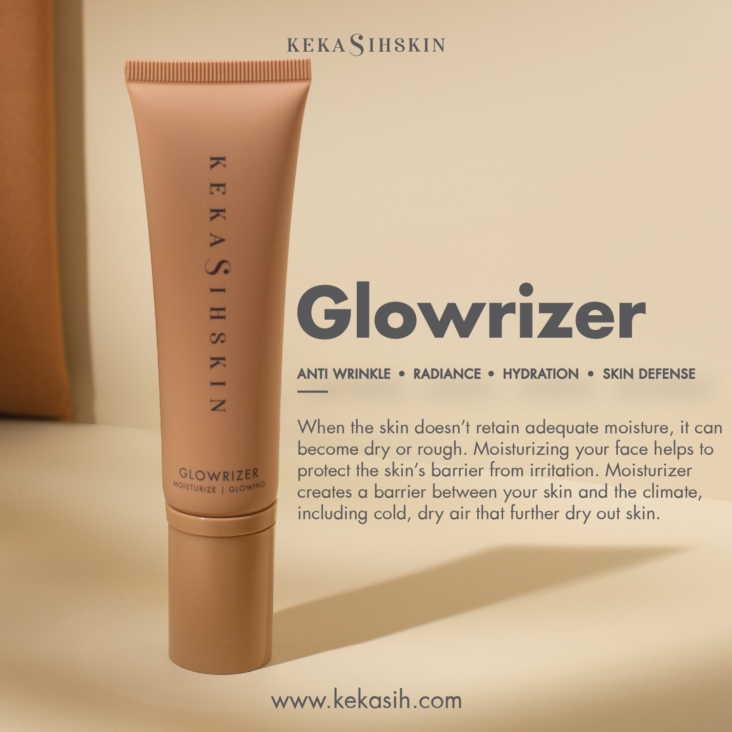 Glowrizer benefits for hydration, radiance, skin defense and anti wrinkle care